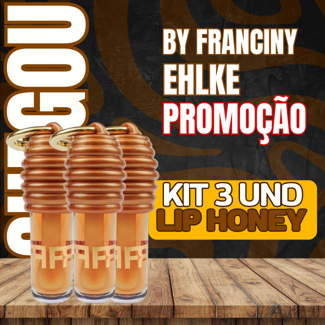 KIT 3 LIPHONEY GLOSS FRAN BY